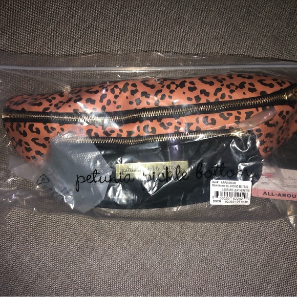 PETUNIA PICKLE BOTTOM-All-Around Belt Bag in Leopard Leatherette - Picture 6 of 6